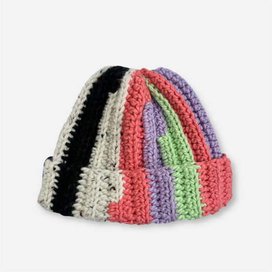 Glitch Stripe Beanie Bon Bon