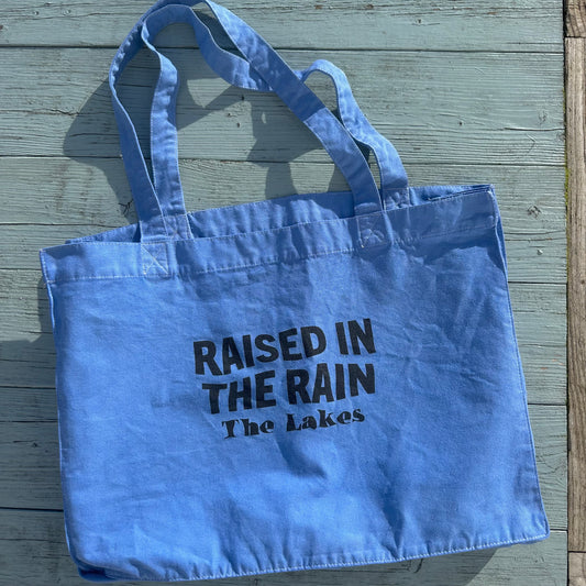 Raised In The Rain Tote Bag Powder Blue