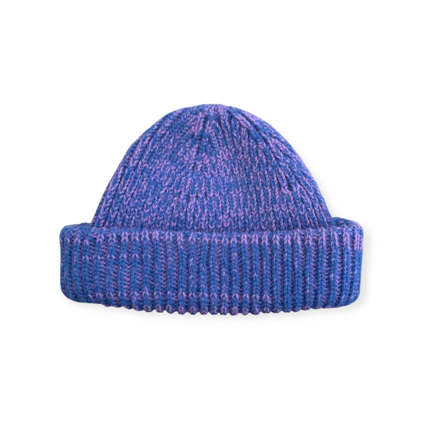 Wooly Marl Beanie Royal and Lilac