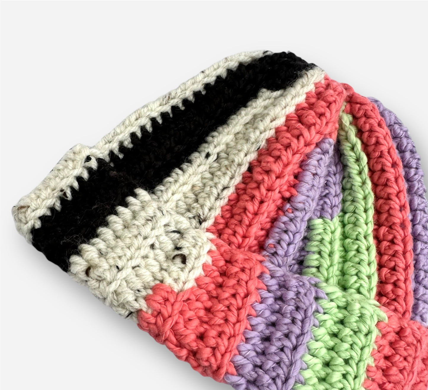 Glitch Stripe Beanie Bon Bon