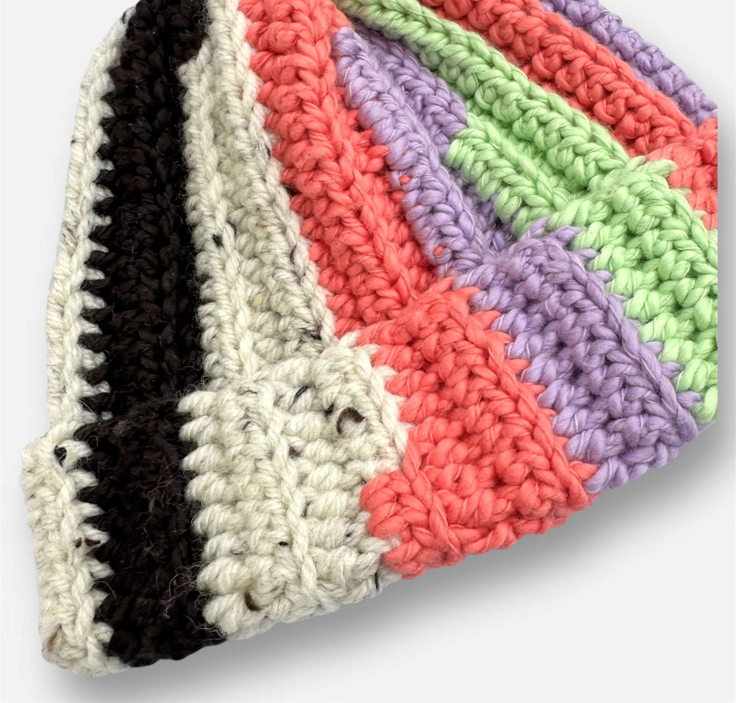 Glitch Stripe Beanie Bon Bon