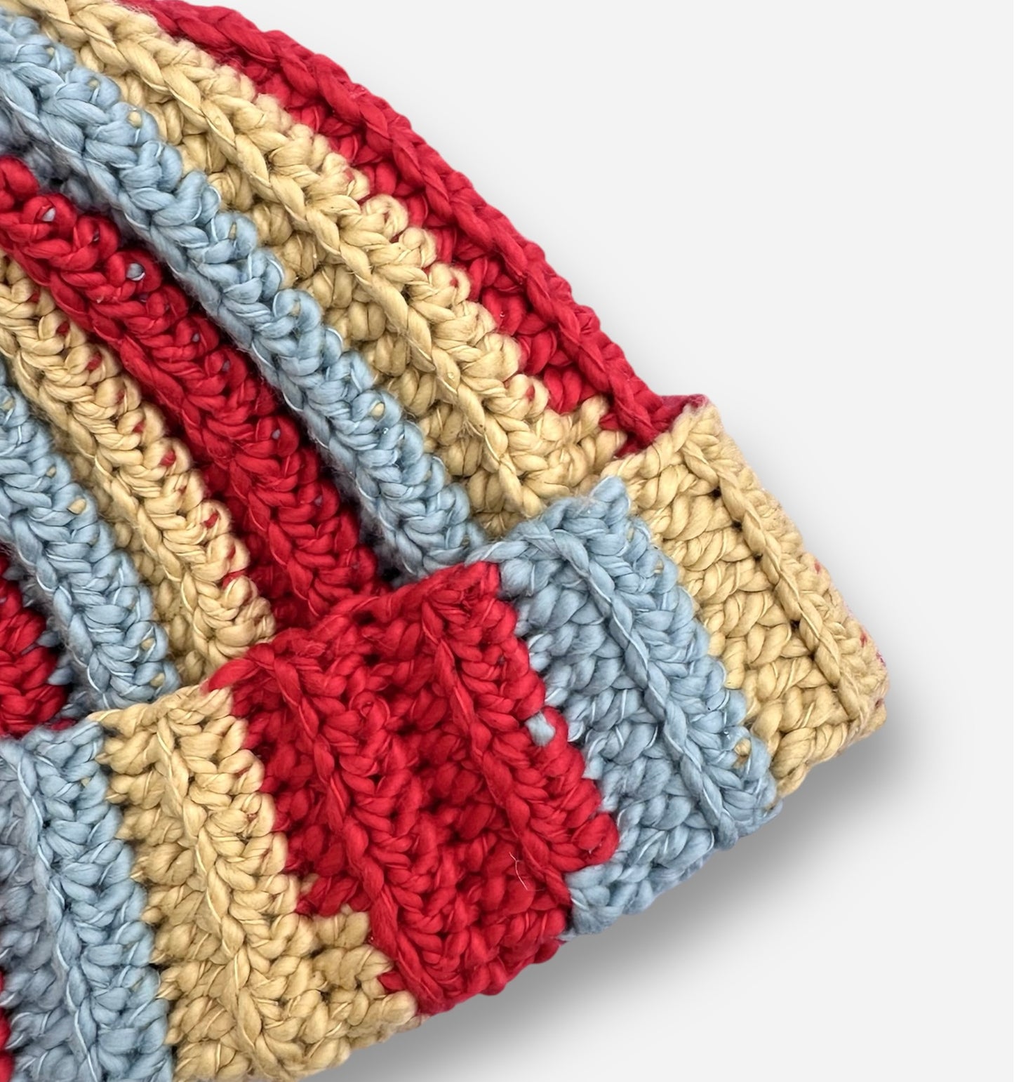 Glitch Stripe Beanie Toast