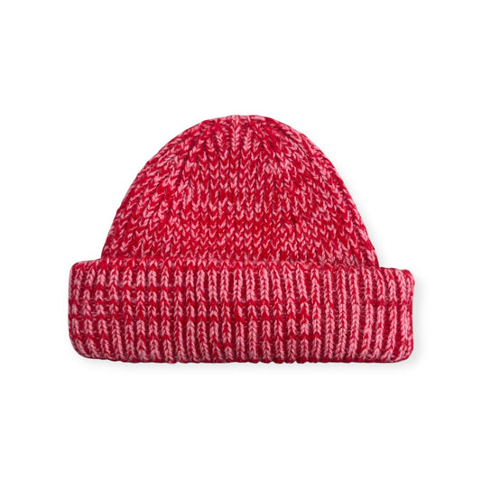 Wooly Marl Beanie Red & Blush